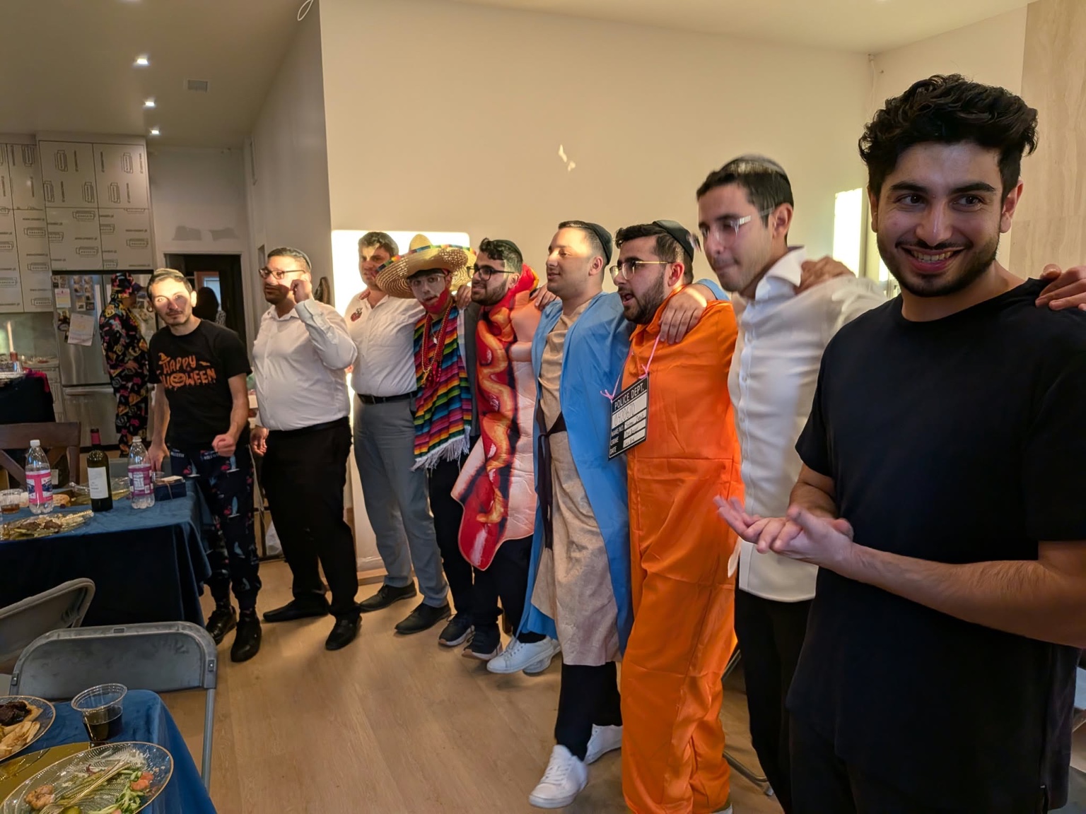 Young adults sharing a community celebration